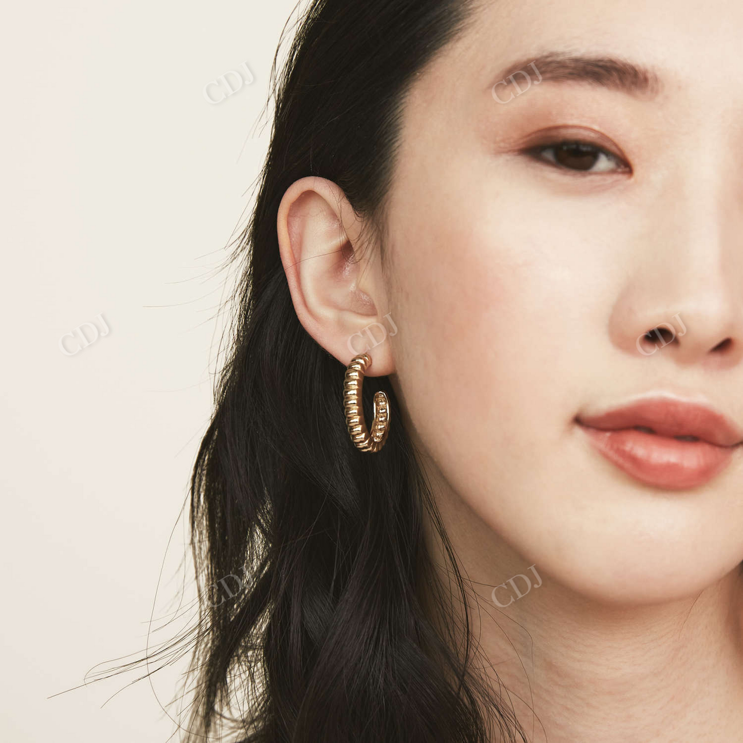 Charlotte Large Hoop Earrings  customdiamjewel   