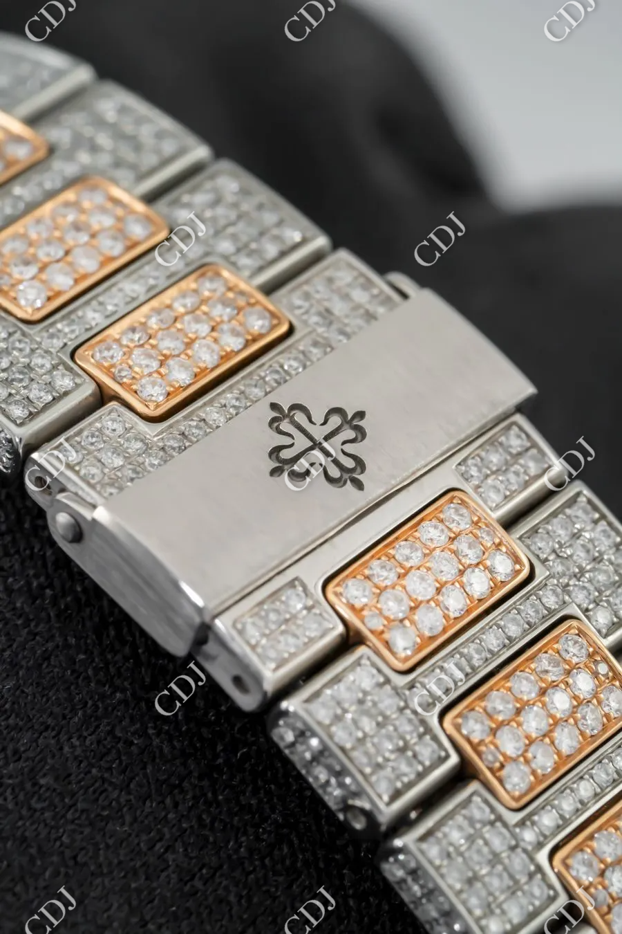 Blue Dial Chrono Set Iced Out Hip Hop Moissanite Patek Philippe Watches customdiamjewel