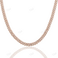 14K Rose Gold Moissanite Diamond Cuban Link Chain hip hop jewelry CustomDiamJewel
