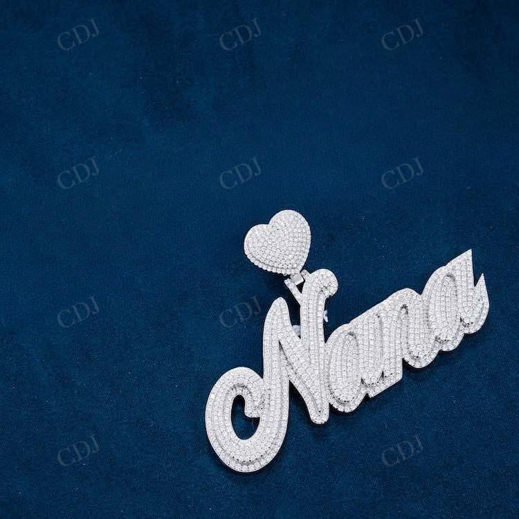 Round Diamond NANA Name Hip Hop Pendant  customdiamjewel   
