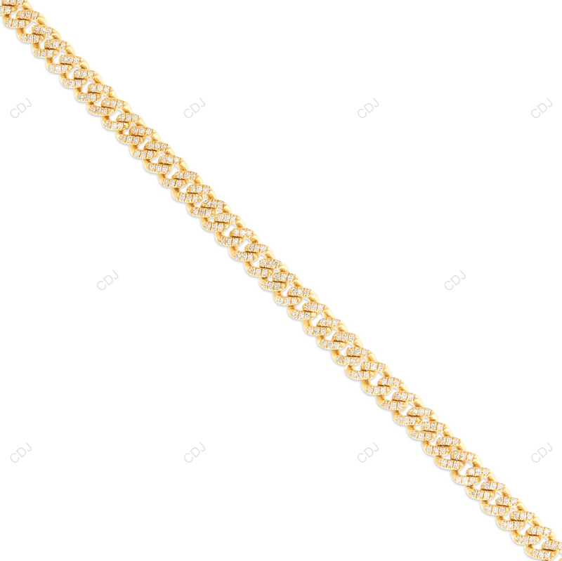 925 Sterling Silver Miami Cuban Link Chain For Mens CustomDiamJewel