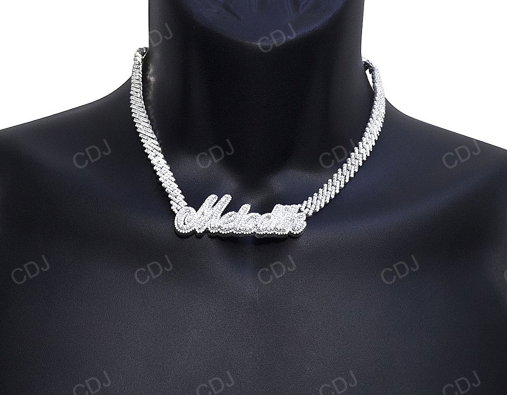 Hip Hop 925 Silver Iced Out Custom Name Diamond Pendant hip hop jewelry CustomDiamJewel