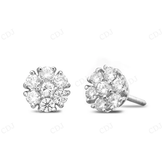 Luxury Customized Flower Stud Earrings Stud earrings CustomDiamJewel