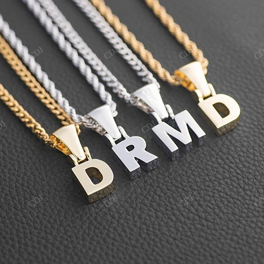 Best Price 925 Sterling Silver Larger Letter Pendant hip hop jewelry CustomDiamJewel