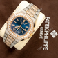 Blue Dial Chrono Set Iced Out Hip Hop Moissanite Patek Philippe Watches customdiamjewel