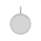 Streling Silver Round Photo Pendant hip hop jewelry customdiamjewel