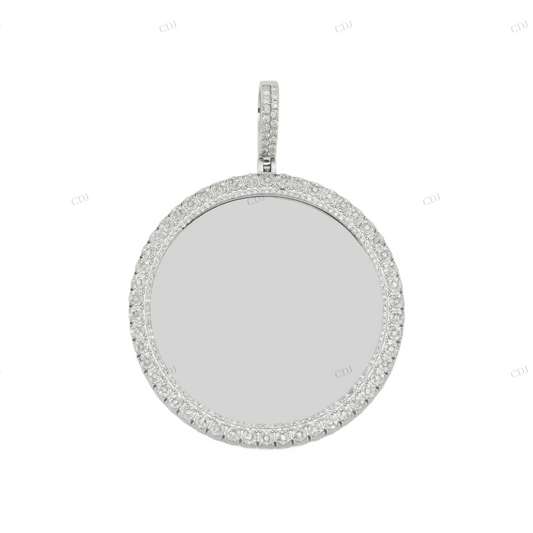 Streling Silver Round Photo Pendant hip hop jewelry customdiamjewel