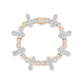 Two Tone Natural Diamond Iced Out Cross Bracelet For Men CustomDiamJewel