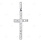 10K Yellow Gold 2.9 Inch Lab Grown Diamond Cross Pendant Hip Hop Pendent customdiamjewel