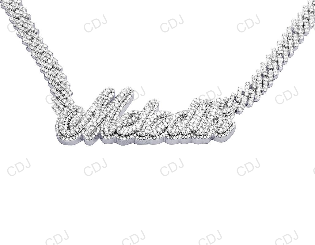 Hip Hop 925 Silver Iced Out Custom Name Diamond Pendant hip hop jewelry CustomDiamJewel