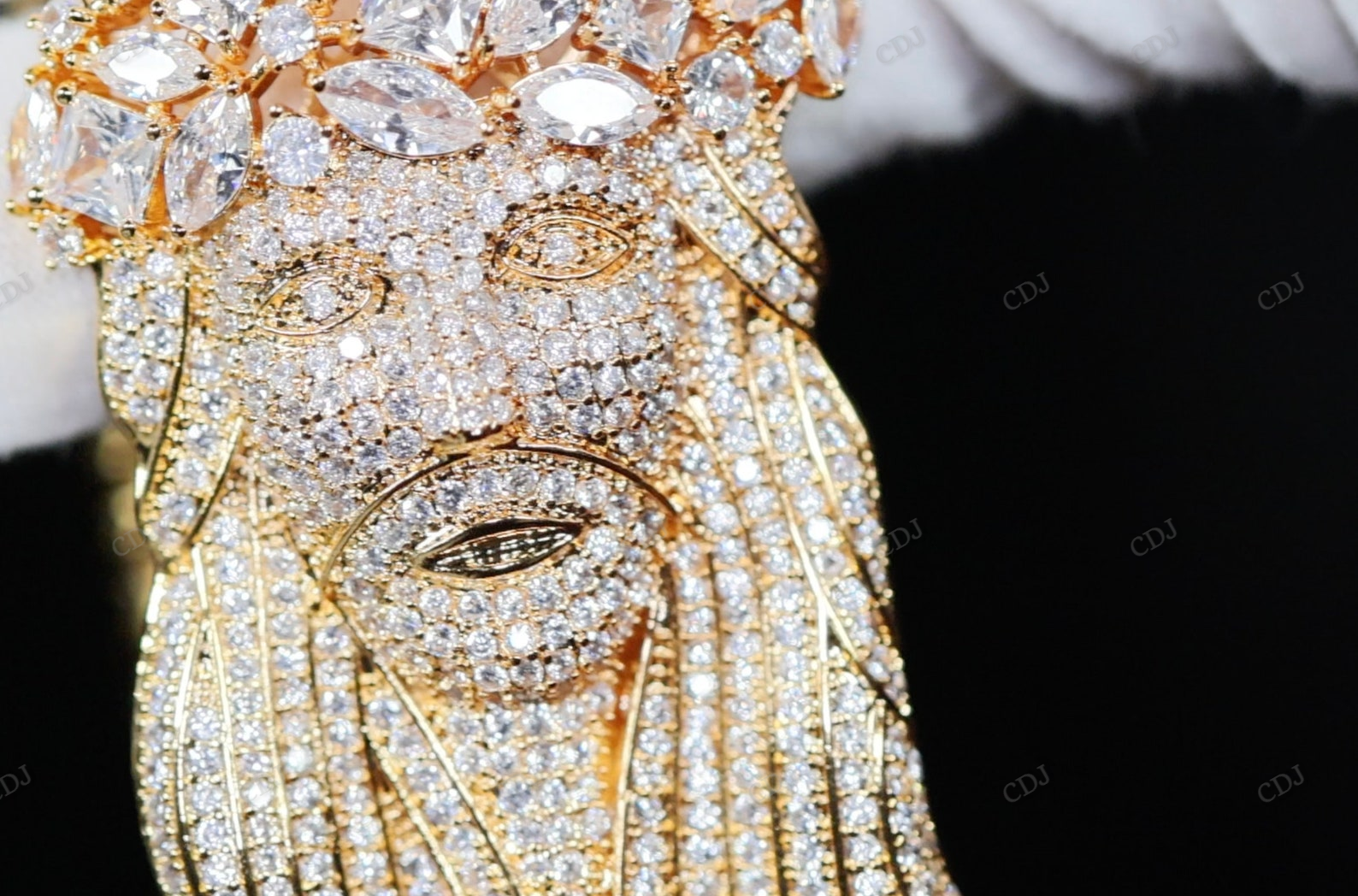 Hip Hop Moissanite Custom Jesus Face Pendant hip hop jewelry CustomDiamJewel