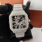 Dazzling Skeleton Lab Grown Diamond Cartier Watch customdiamjewel