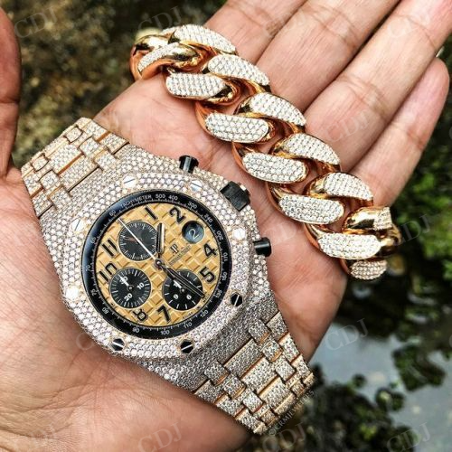 High Quality Arabic Dial AP Lab Grown Diamond Watch customdiamjewel