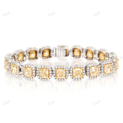 14K White Gold Diamond Iced Out Bracelet hip hop jewelry CustomDiamJewel