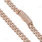 14K Rose Gold Moissanite Diamond Cuban Link Chain hip hop jewelry CustomDiamJewel