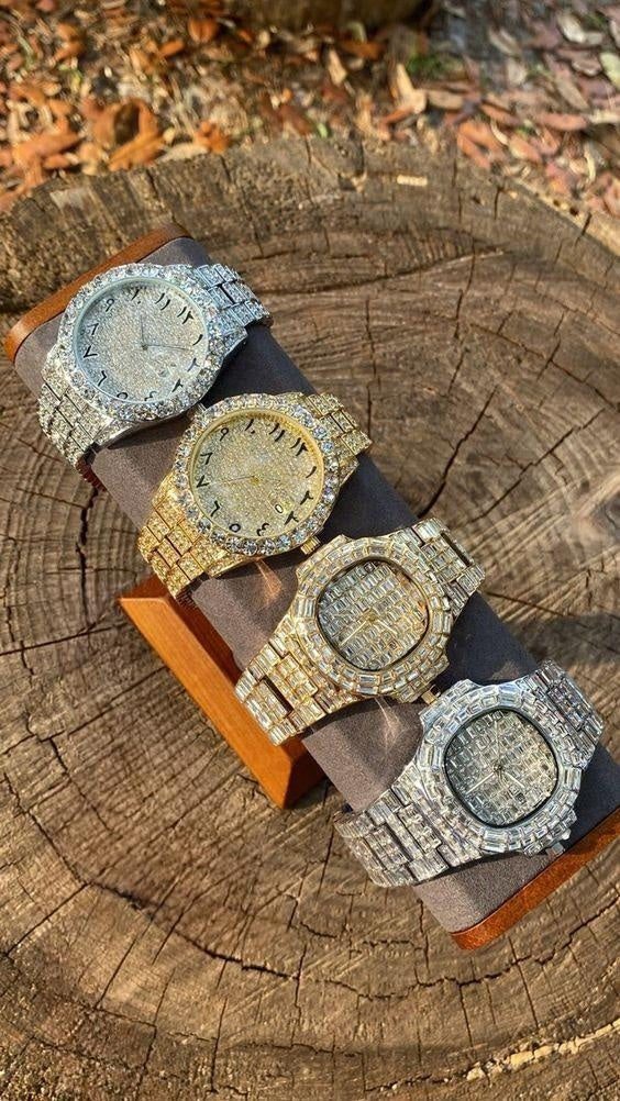 41MM Full Rose Modified Belt Moissanite Patek Philippe Watch For Men customdiamjewel
