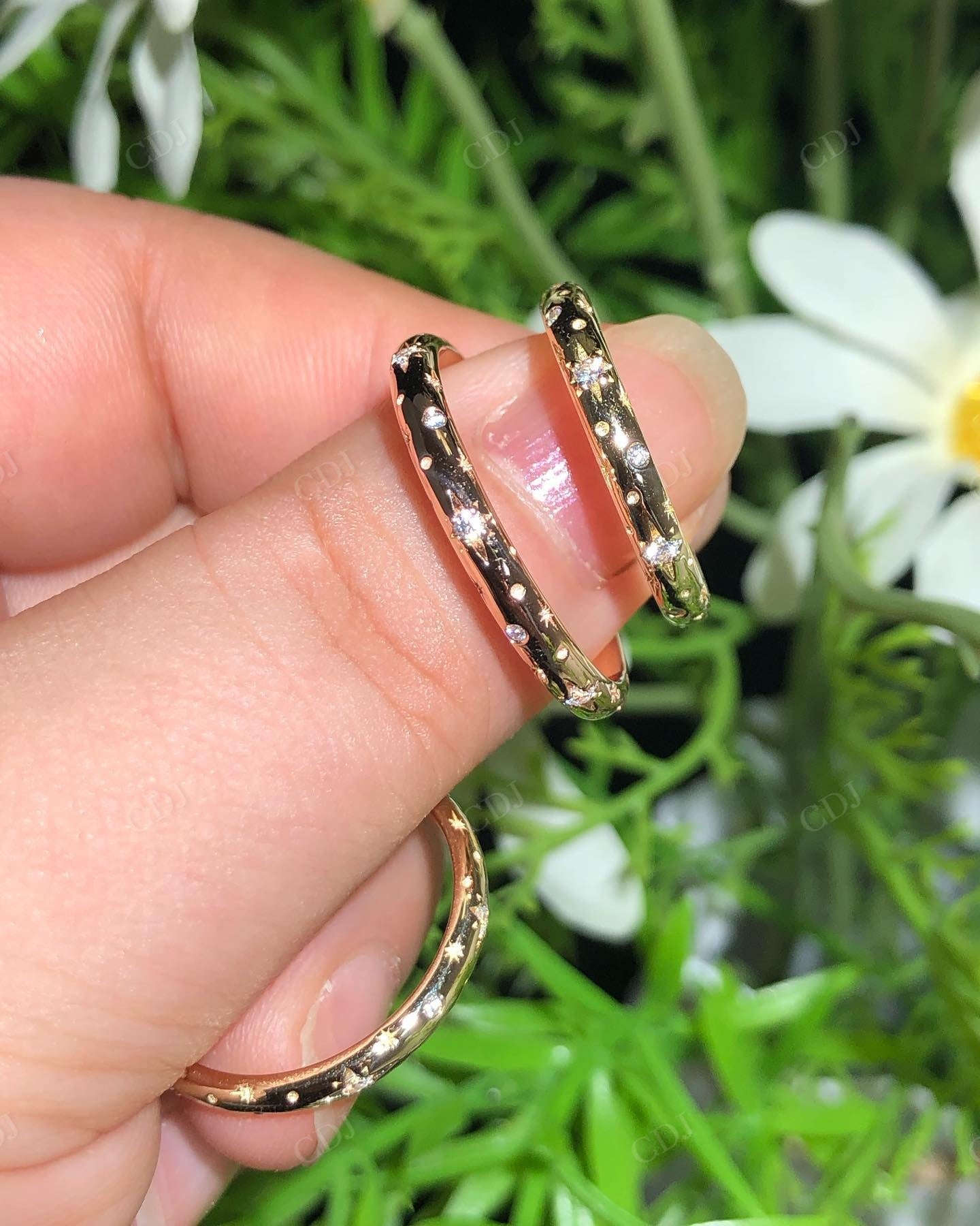 Customized Moissanite Bridal Wedding Band