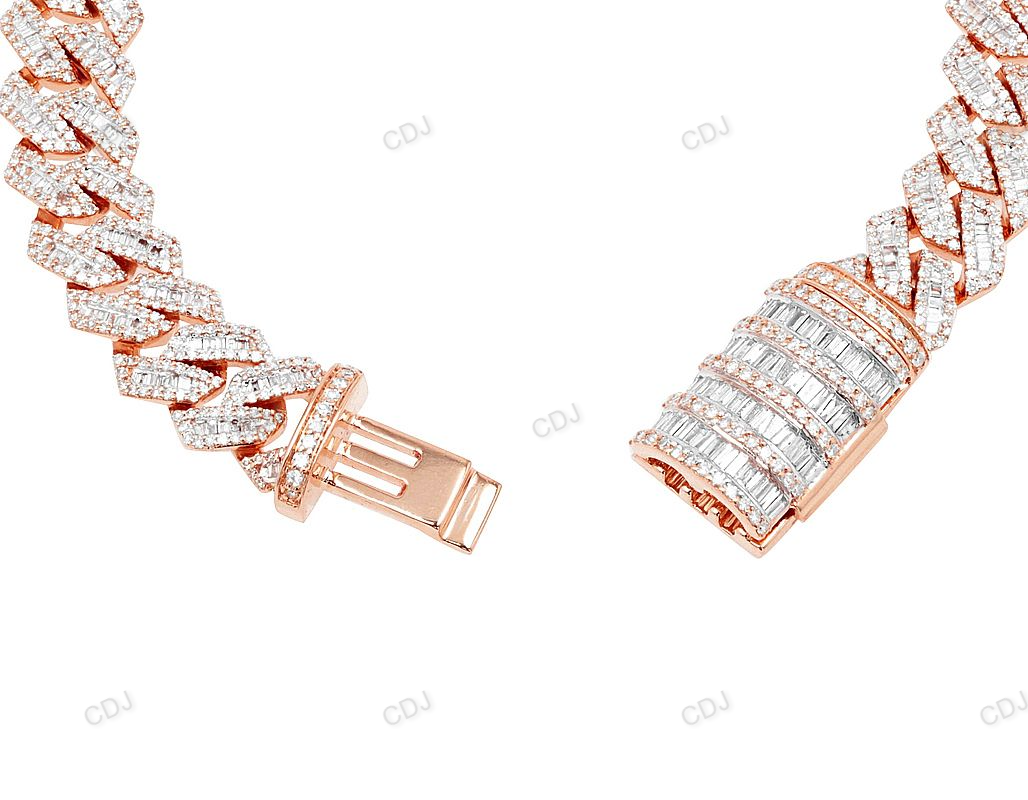 Baguatte Cut Moissanite High Quality Link Bracelet hip hop jewelry customdiamjewel
