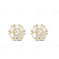 Luxury Customized Flower Stud Earrings Stud earrings CustomDiamJewel
