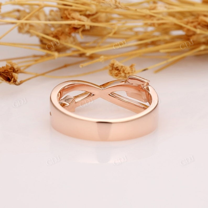Pink Sapphire Accents Moissanite Wedding Band Wedding Band customdiamjewel   