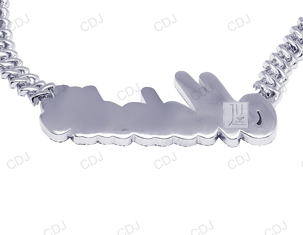 Hip Hop 925 Silver Iced Out Custom Name Diamond Pendant hip hop jewelry CustomDiamJewel
