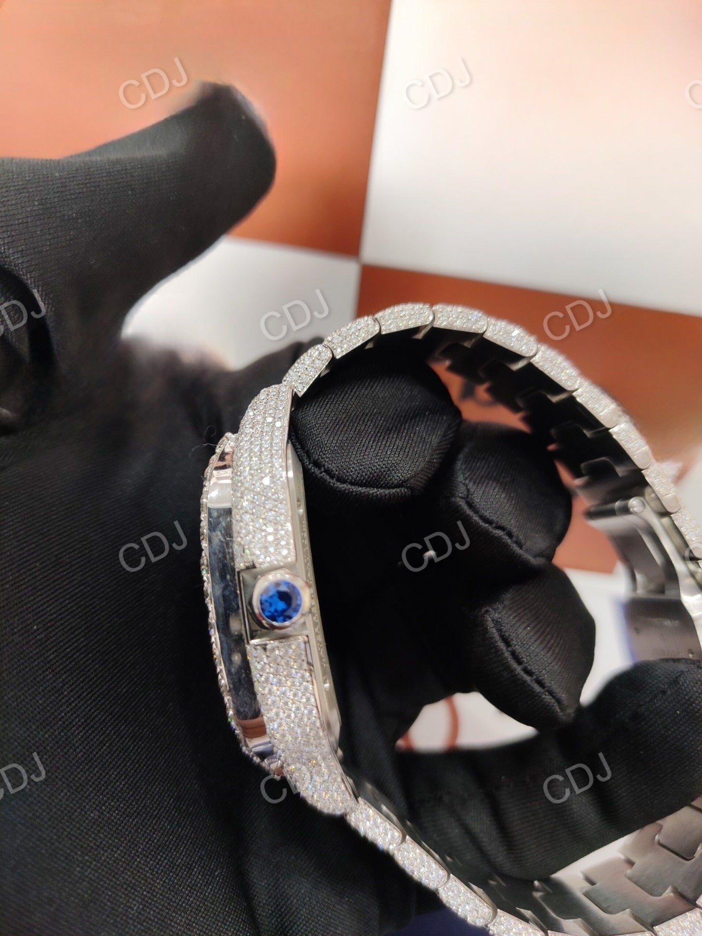 Dazzling Skeleton Lab Grown Diamond Cartier Watch customdiamjewel