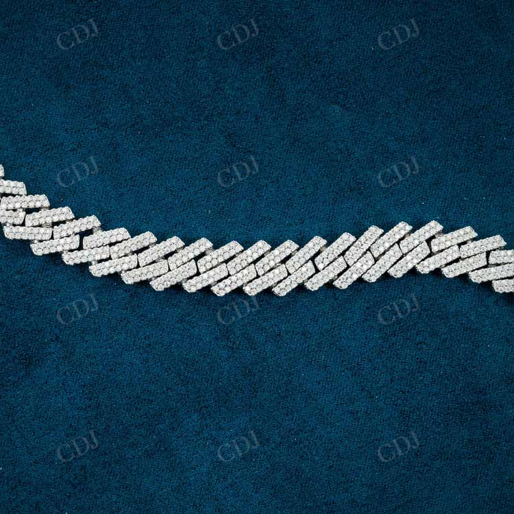 5.0CTW White Gold Diamond Cuban Link Bracelet hip hop jewelry customdiamjewel   