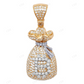 Sterling Silver 1.3 CTW Moissanite Money Bag Pendant CustomDiamJewel