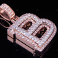 1.5" 1.8 CTW 14K Gold Natural Diamond Initial B Letter Pendant CustomDiamJewel