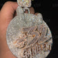 Customized Baguette and Round Sterling Silver Hip Hop Diamond Pendant hip hop jewelry customdiamjewel   
