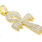 Iced Out Ankh Dripping Cross Pendant hip hop jewelry CustomDiamJewel