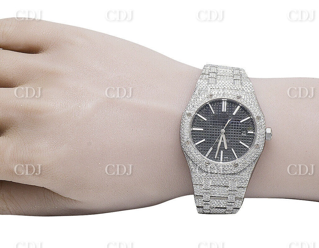 Lab Grown Diamond Watch Mens 41MM AP Stainless Steel Watch Luxury Watch 31.5 CTW (Approx)