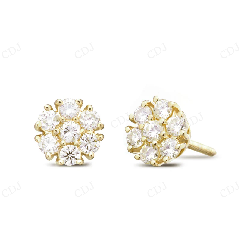Luxury Customized Flower Stud Earrings Stud earrings CustomDiamJewel