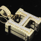 1.5" 1.6 CTW 14K Two Tone Gold Initial Diamond 'H' Letter Pendant CustomDiamJewel