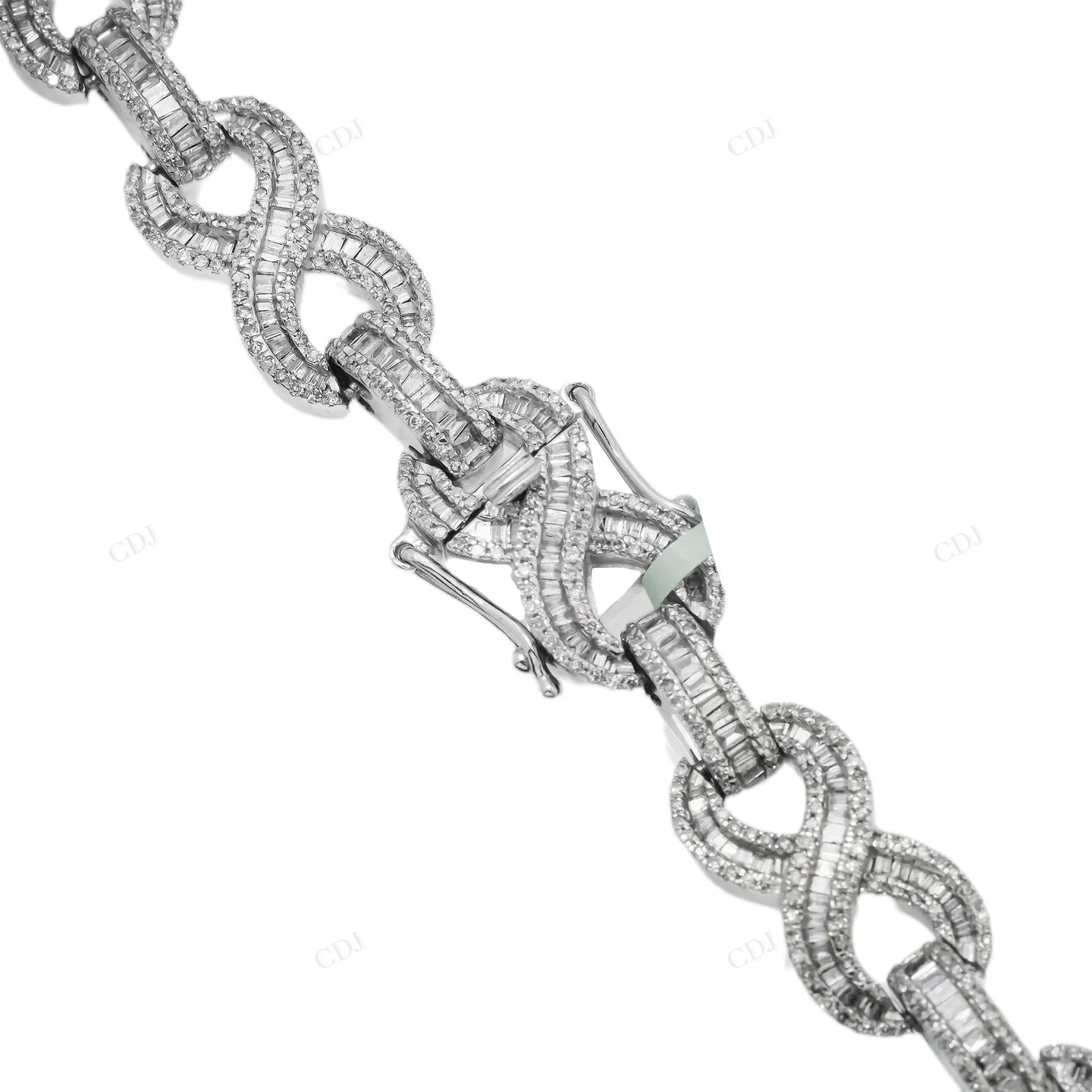 11.10 CTW Baguette Diamond 22" Infinity Chain hip hop jewelry CustomDiamJewel