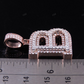 1.5" 1.8 CTW 14K Gold Natural Diamond Initial B Letter Pendant CustomDiamJewel