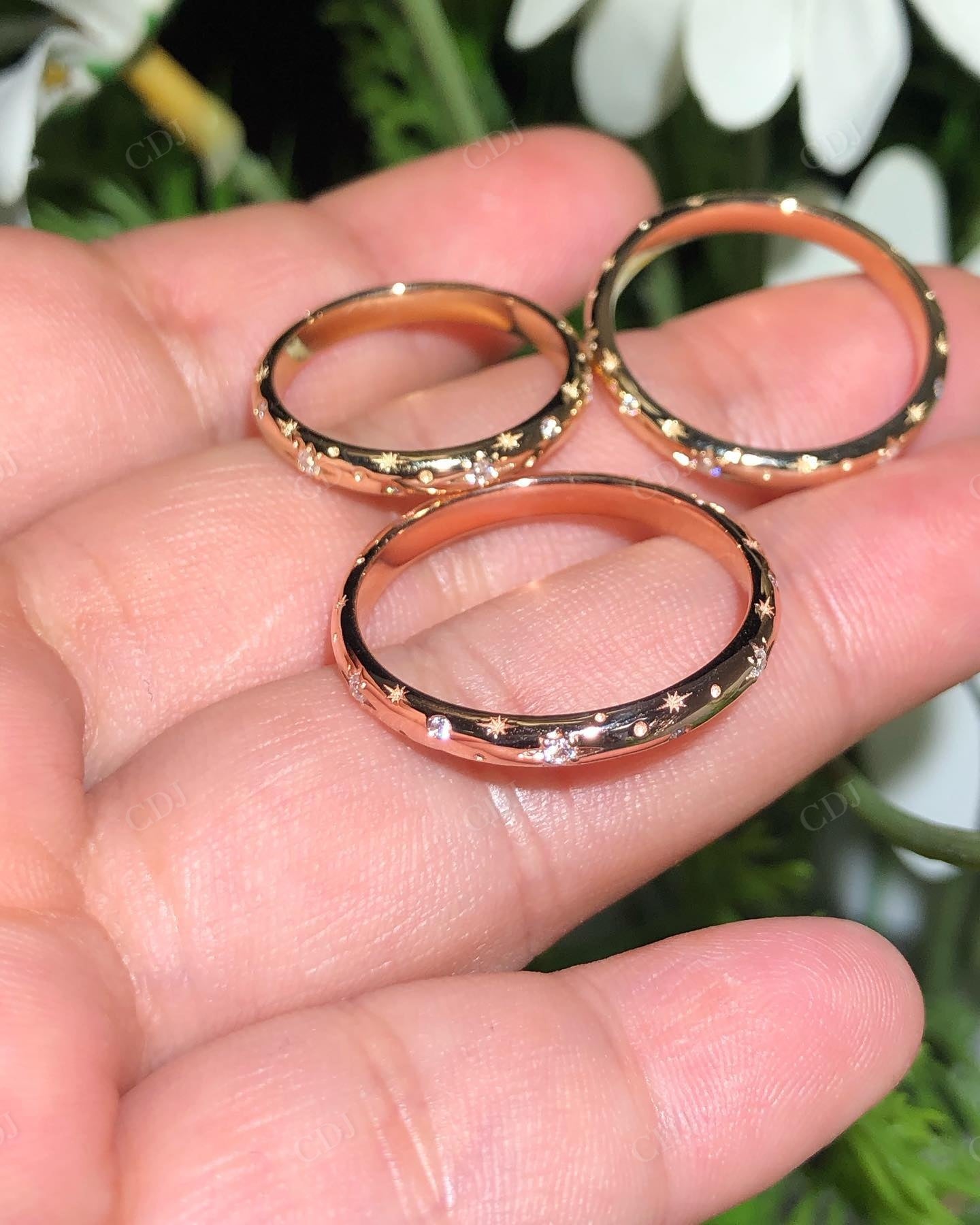 Customized Moissanite Bridal Wedding Band