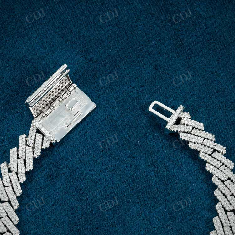 5.0CTW White Gold Diamond Cuban Link Bracelet hip hop jewelry customdiamjewel   