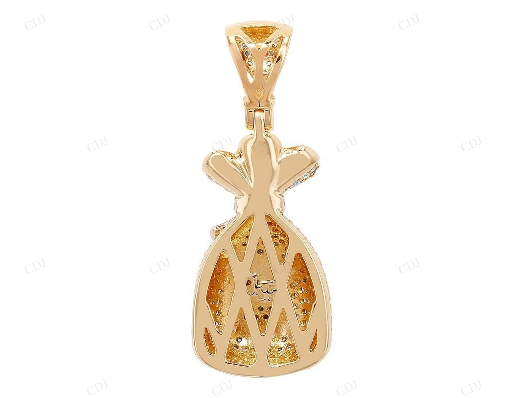 Sterling Silver 1.3 CTW Moissanite Money Bag Pendant CustomDiamJewel