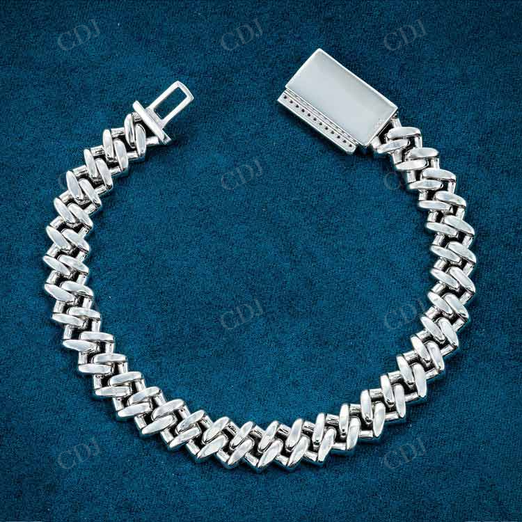 5.0CTW White Gold Diamond Cuban Link Bracelet hip hop jewelry customdiamjewel   
