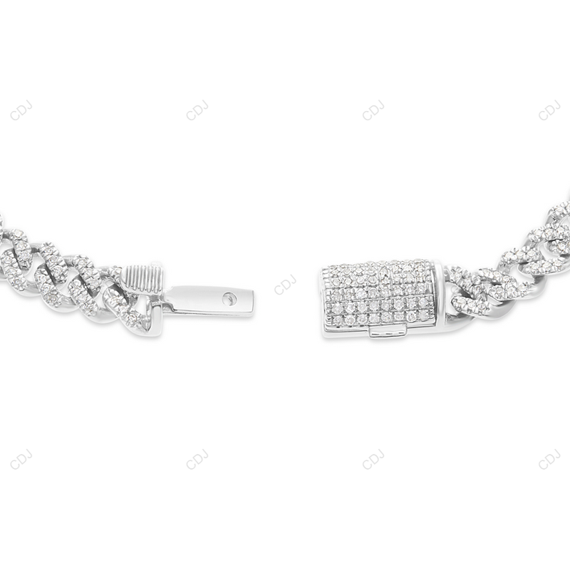 925 Sterling Silver Miami Cuban Link Chain For Mens CustomDiamJewel