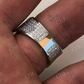 Round Cut Diamond Square Pinky Hip Hop Ring  customdiamjewel   