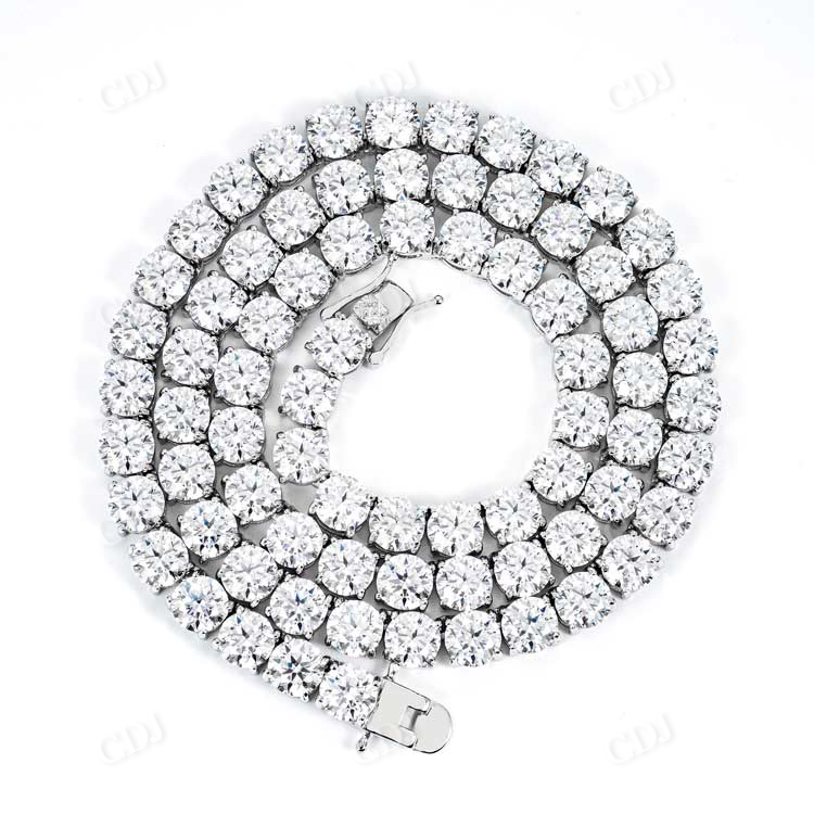 6MM 14K White Gold Tennis Chain hip hop jewelry customdiamjewel   