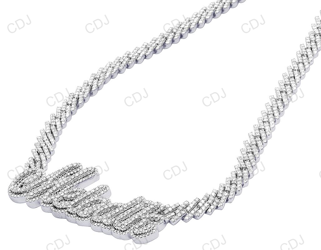 Hip Hop 925 Silver Iced Out Custom Name Diamond Pendant hip hop jewelry CustomDiamJewel