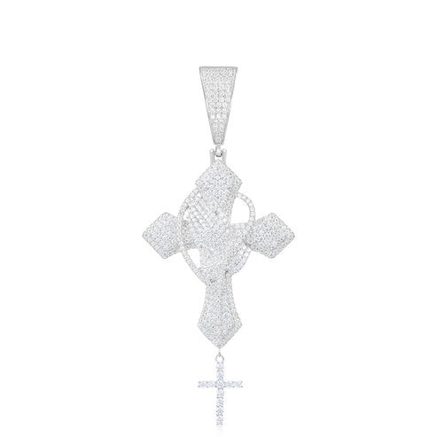 Customized Lab Grown Diamond Cross Pendant hip hop jewelry CustomDiamJewel