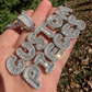 Custom Baguette Diamond Bubble Letter Pendant  customdiamjewel   