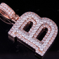 1.5" 1.8 CTW 14K Gold Natural Diamond Initial B Letter Pendant CustomDiamJewel
