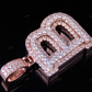 1.5" 1.8 CTW 14K Gold Natural Diamond Initial B Letter Pendant CustomDiamJewel