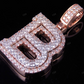 1.5" 1.8 CTW 14K Gold Natural Diamond Initial B Letter Pendant CustomDiamJewel