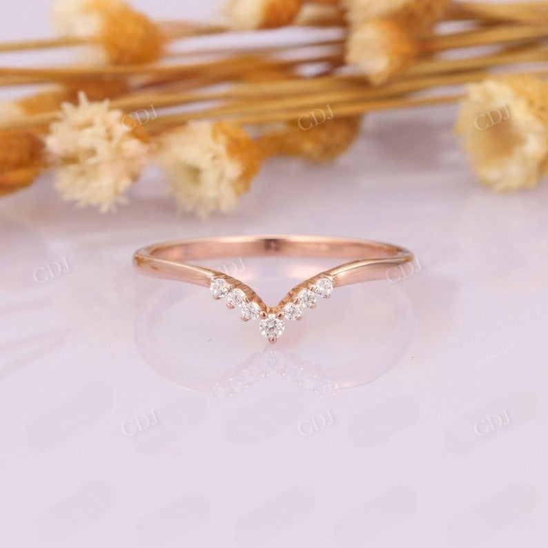 0.09CTW Dainty Lab Grown Diamond Wedding Band  customdiamjewel   